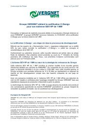 Groupe VERGNET Certification C-Design - 27 06 07