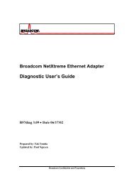 Broadcom NetXtreme Ethernet Adapter Diagnostic User's Guide ...