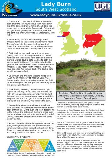 pdf - print friendly guide - Lady Burn - UK Fossils