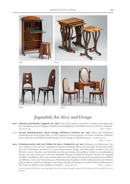 Jugendstil,Art déco und Design