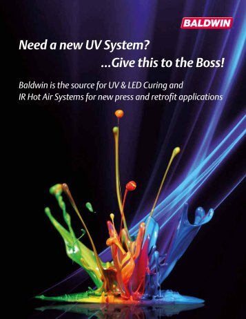 Need a new UV sytem...? - Baldwin Technology Company, Inc.