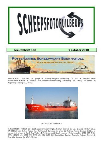 Nieuwsbrief 168 9 oktober 2010 - World Ship Society - Rotterdam ...