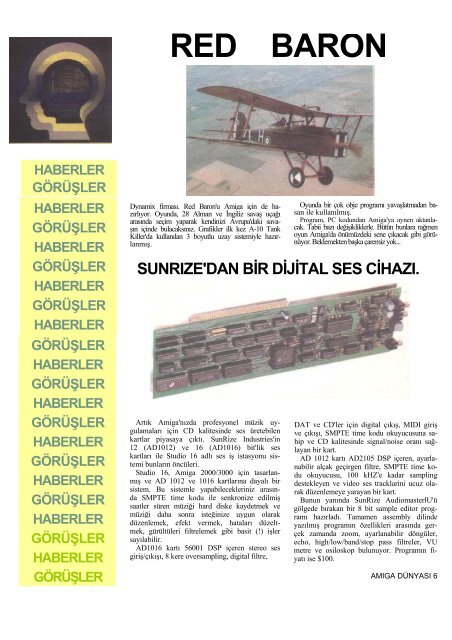 Amiga Dunyasi - Sayi 13 (Haziran 1991).pdf - Retro Dergi