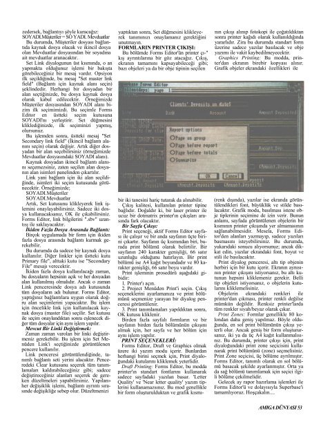 Amiga Dunyasi - Sayi 13 (Haziran 1991).pdf - Retro Dergi