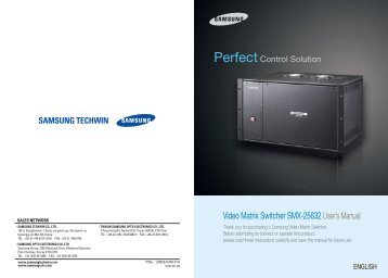 Video Matrix Switcher SMX-25632User's Manual - Samsung CCTV