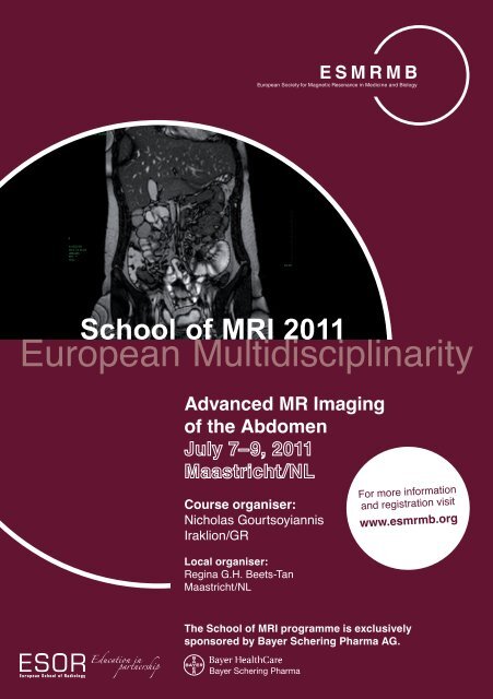 Flyer Maastricht (PDF) - ESR - Congress Calendar