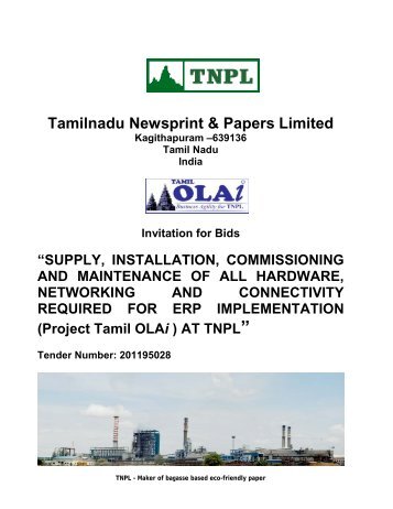 Tamilnadu Newsprint & Papers Limited - TNPL