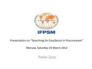 to access the Searching for Excellence slides â Paolo Zaza - IFPSM