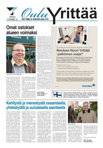 oulu yrittÃ¤Ã¤ syyskuu 2010 - PudasjÃ¤rvi-lehti ja VKK-Media Oy