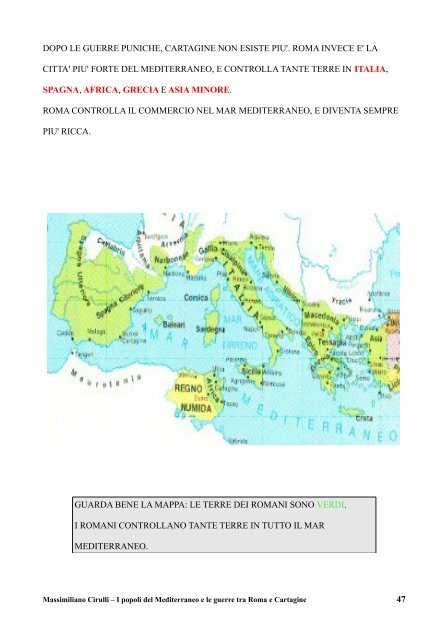 i popoli del mediterraneo e le guerre tra roma e cartagine