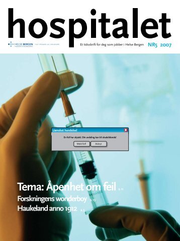 Hospitalet 2007 Nr 5.pdf - Helse Bergen