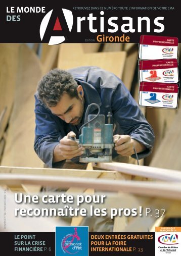 Une carte pour reconnaÃ®tre les pros ! P. 37 - Chambre de mÃ©tiers et ...