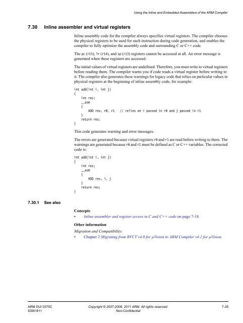 ARM Compiler toolchain v4.1 for ÂµVision Using the Compiler