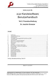 a-jur-Kanzleisoftware Benutzerhandbuch