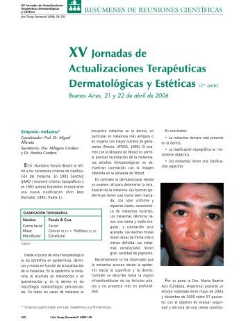 XV Jornadas de Actualizaciones TerapÃ©uticas DermatolÃ³gicas y ...