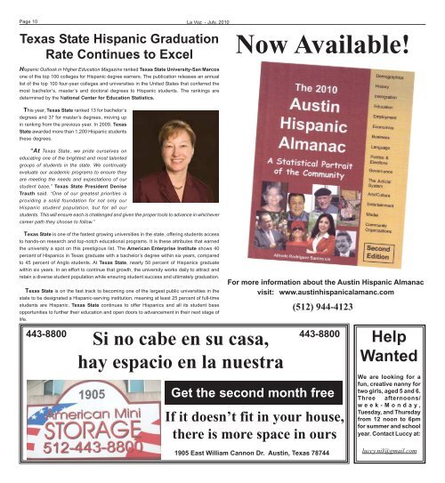 La Voz de Austin July, 2010.pmdprinter - La Voz Newspapers