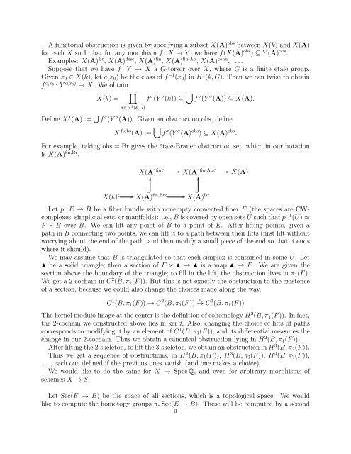 alternative lecture notes - Rational points and algebraic cycles