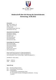 Niederschrift Ã¼ber die Sitzung des Gemeinderates ... - Mils bei Imst