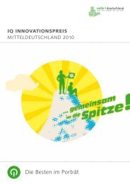 IQ Innovationspreises Mitteldeutschland 2010 - Wirtschaftsinitiative ...