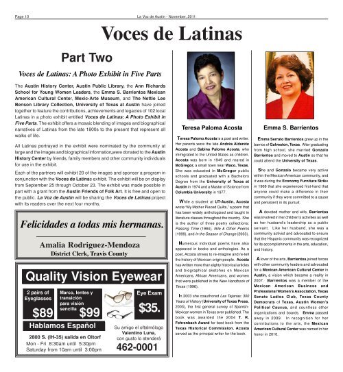 La Voz de Austin, November 2011.pmd - La Voz Newspapers