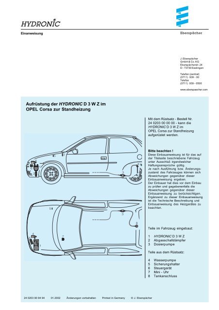 Schaltpläne Opel Corsa D