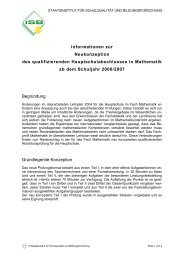 Mathematik - Zusatzinformationen - ISB - Bayern