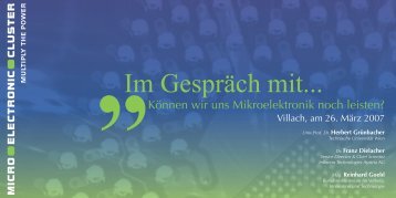 âIm GesprÃ¤ch mit... - Technologiepark Villach