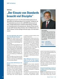 âDer Einsatz von Standards braucht viel Disziplinâ - Banken+Partner