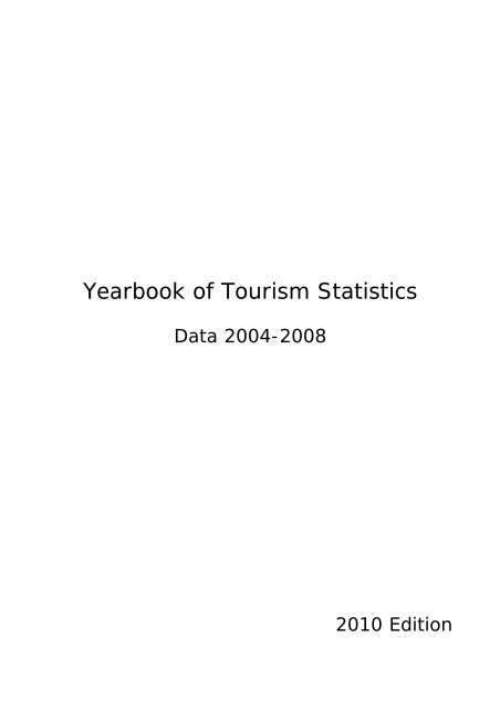 world tourism organization yearbook of tourism statistics