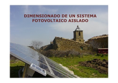 dimensionado de un sistema fotovoltaico aislado - Tech4CDM