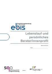 Lebenslauf und persÃ¶nliches Berater/innenprofil - SQA