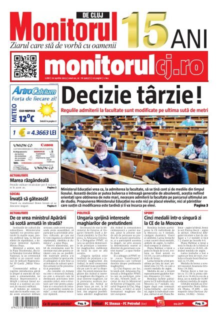 Ziarul Care Stă De Vorbă Cu Oamenii Monitorul De Cluj