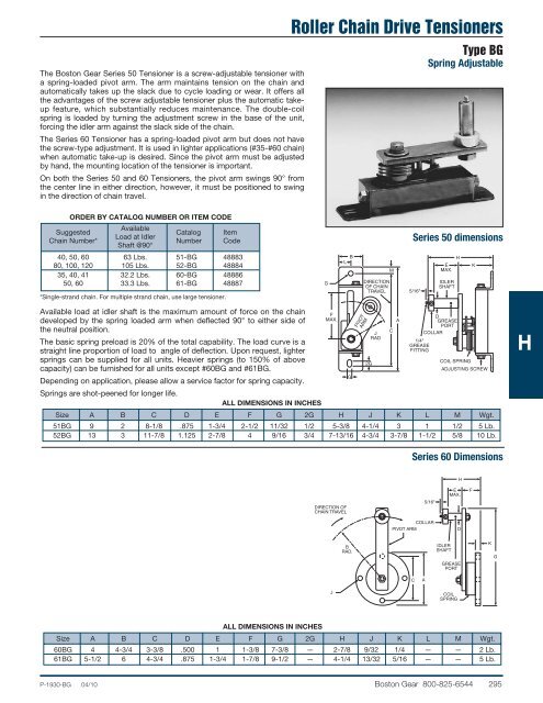 Modified Stock Gearing - Boston Gear