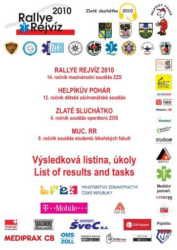 VÃ½sledkovÃ¡ listina a pÅehled ÃºkolÅ¯ Rallye RejvÃ­z 2010