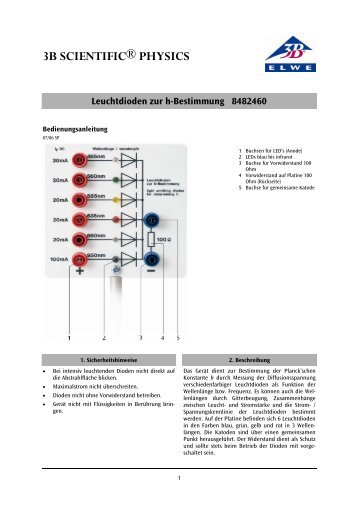 Leuchtdioden zur h-Bestimmung 8482460 - 3B Scientific