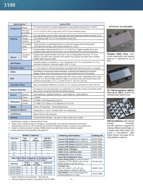 New Brunswick Scientific Innova Catalogue PDF - Asistec