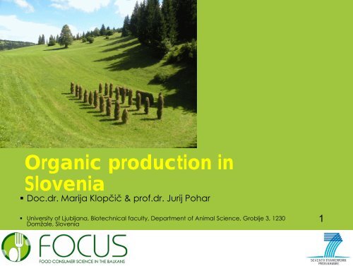 Organic production in Sl i Slovenia - Focus-Balkans