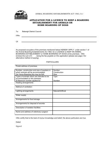 Downloadable Animal Boarding Application Form (PDF, 65kb)