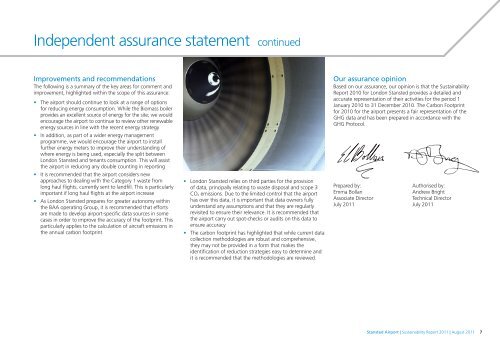 corporate responsibility report - London Stansted Airport