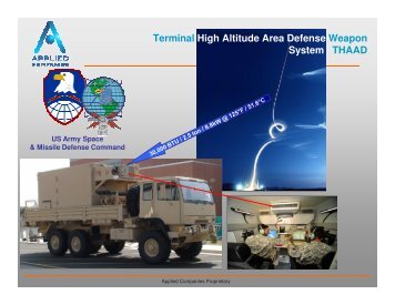 Terminal High Altitude Area Defense Weapon System THAAD