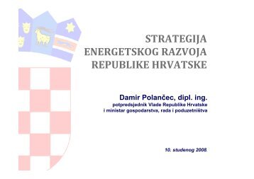 strategija energetskog razvoja republike hrvatske - UNDP Croatia