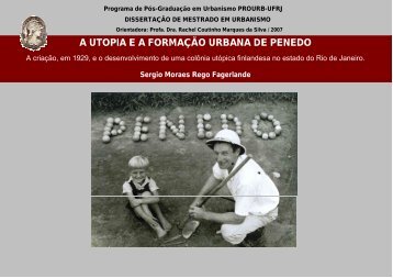 A UTOPIA E A FORMAÇÃO URBANA DE PENEDO - UFRJ