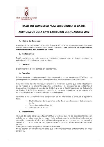 BASES DEL CONCURSO PARA SELECCIONAR EL CARTEL ...