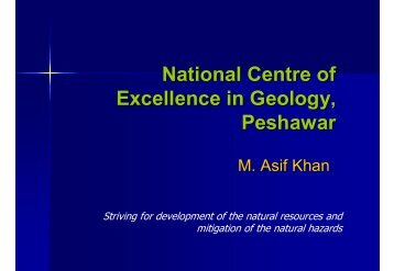 National Centre of Excellence in Geology, Peshawar