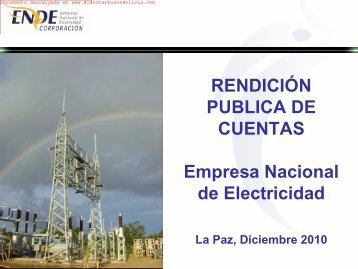 PresentaciÃ³n: Empresa Nacional de Electricidad (ENDE)