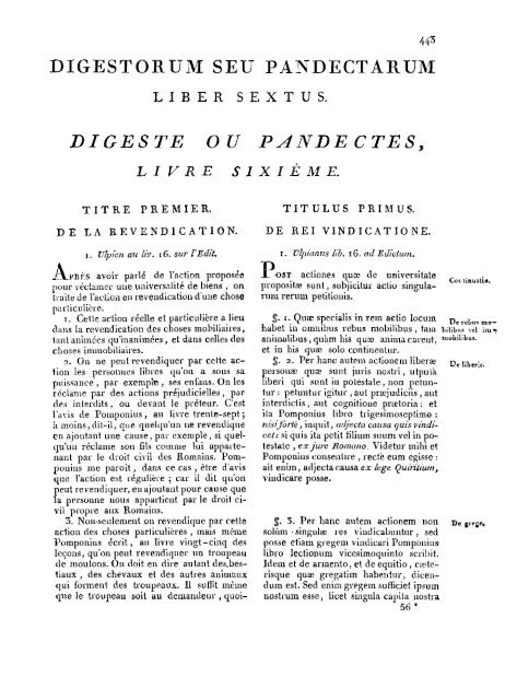 DIGESTORUM SEU PANDECTARUlVI - Histoire du droit