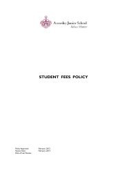 STUDENT FEES POLICY - Annesley College