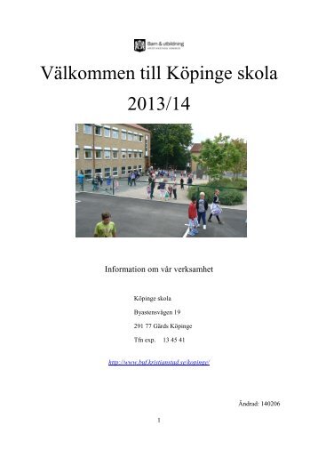 VÃ¤lkommen till KÃ¶pinge skola 2013/14 - Buf - Kristianstad