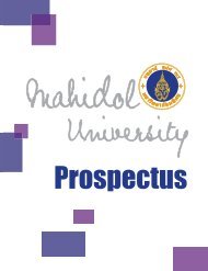 Mahidol University Prospectus