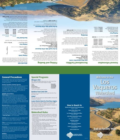 Los Vaqueros Trails &Facility Map - Contra Costa Water District